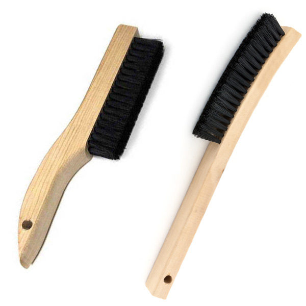 Large Instrument Brushes - 13cm and 6.4cm Nylon Bristles / Wood Handle
